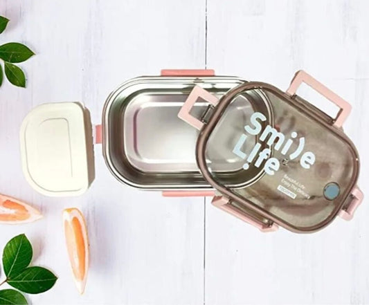 Smile Life Stainless Steel Lunch box with a box