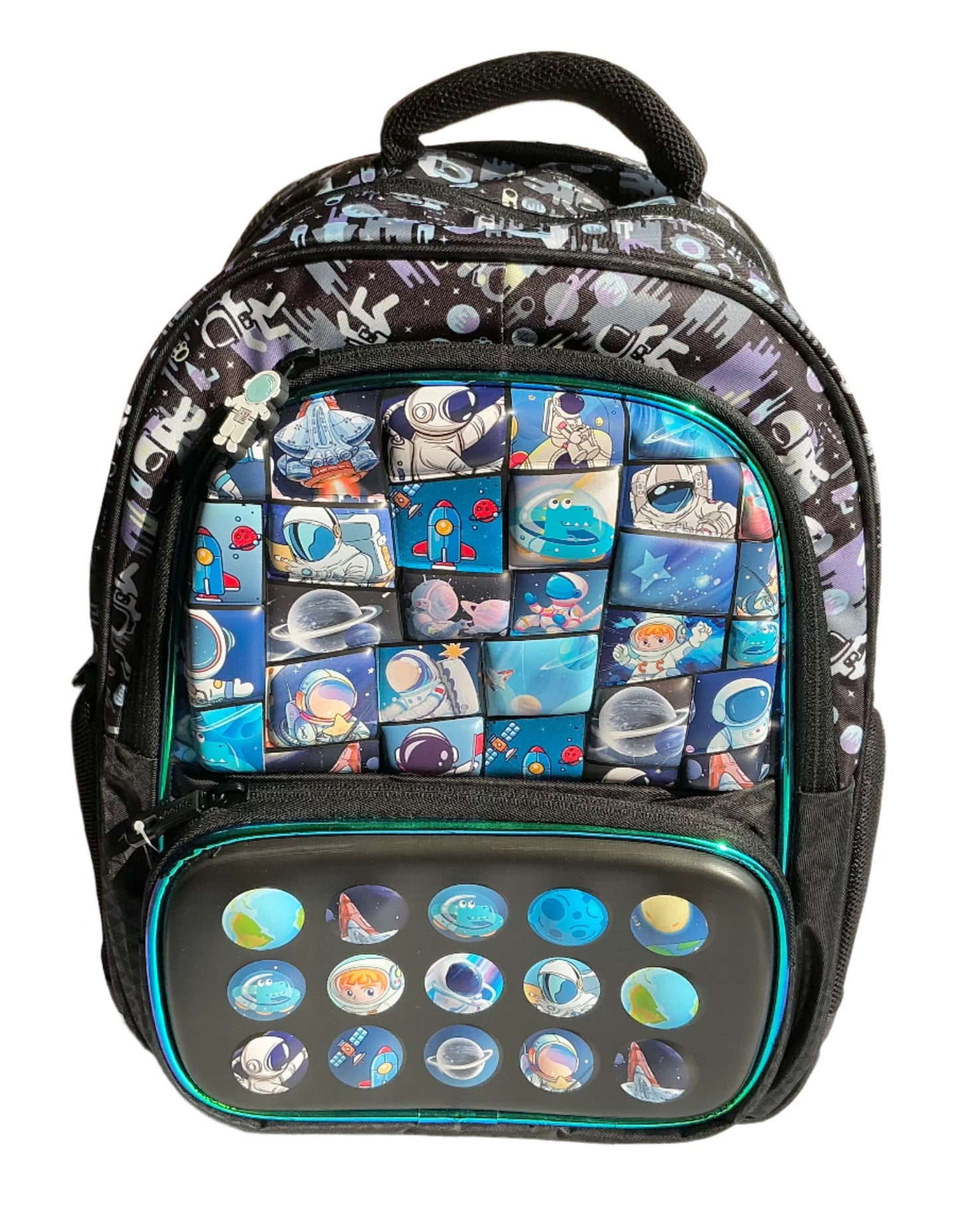 17-inch Space theme boys school bags with 4 compartment (Age group 5-8 years)