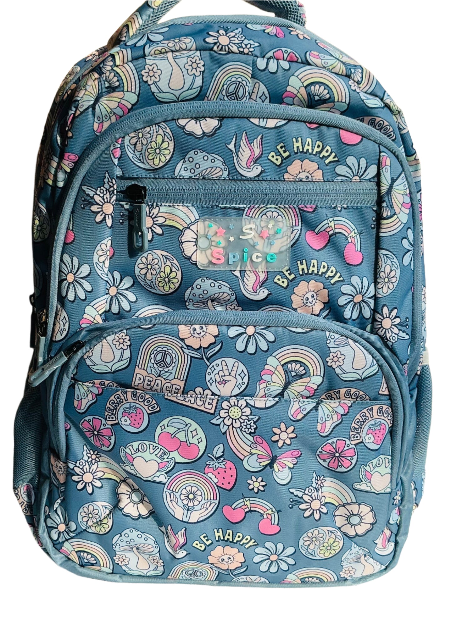 20-inch girls school bag with 6 zip compartments (Age group 8 years & above)