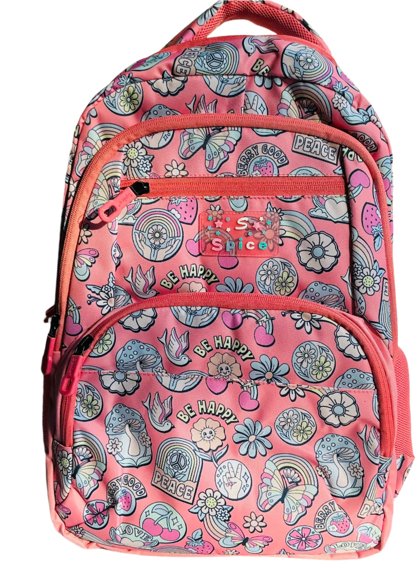 20-inch girls school bag with 6 zip compartments (Age group 8 years & above)