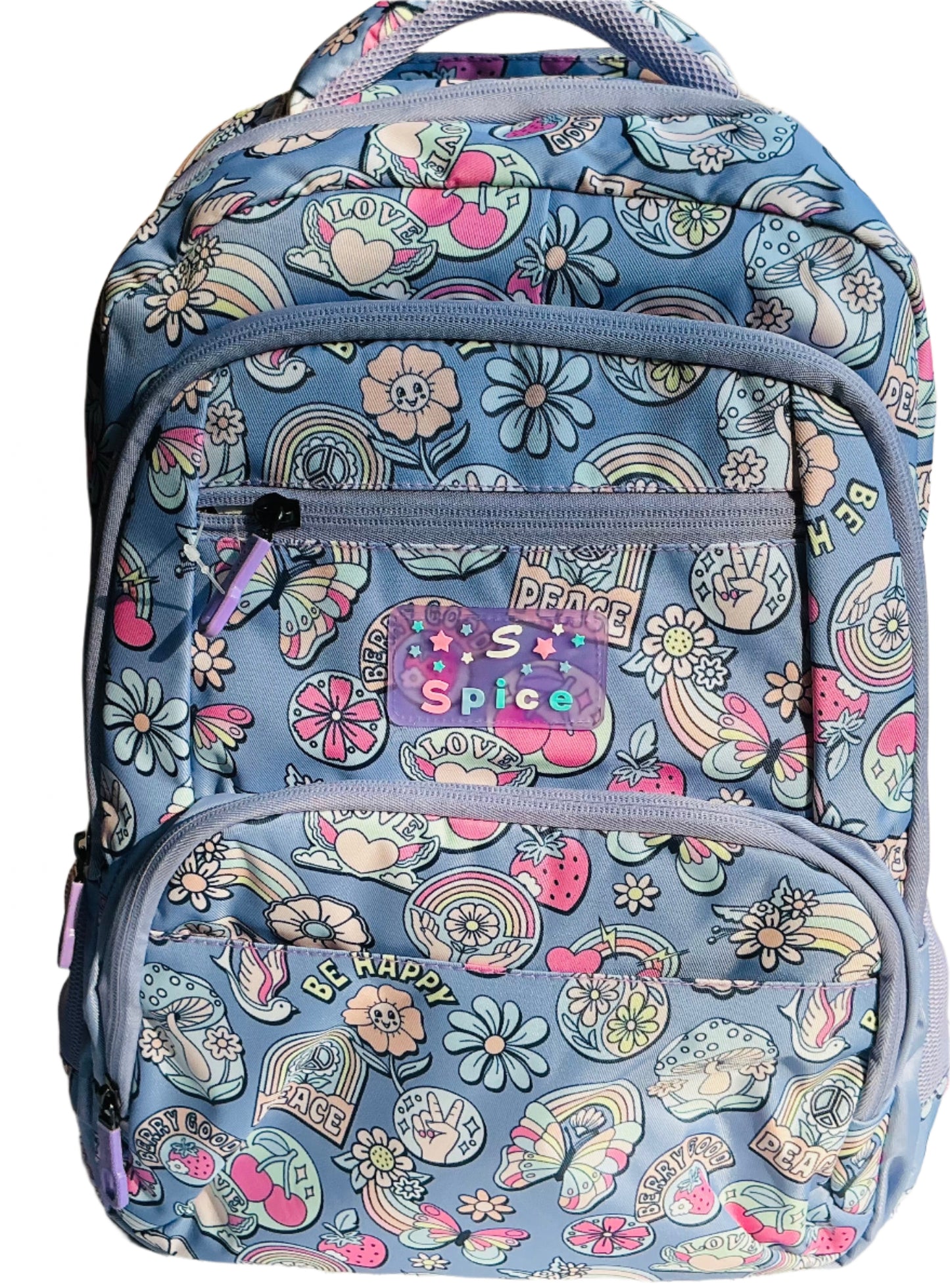 20-inch girls school bag with 6 zip compartments (Age group 8 years & above)