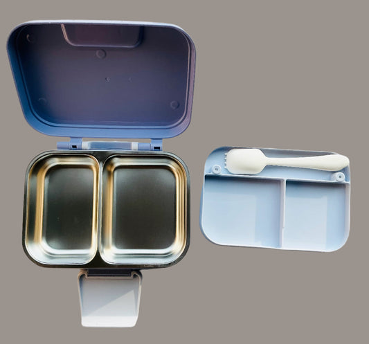 Stainless Steel two compartment Bento Lunch Box