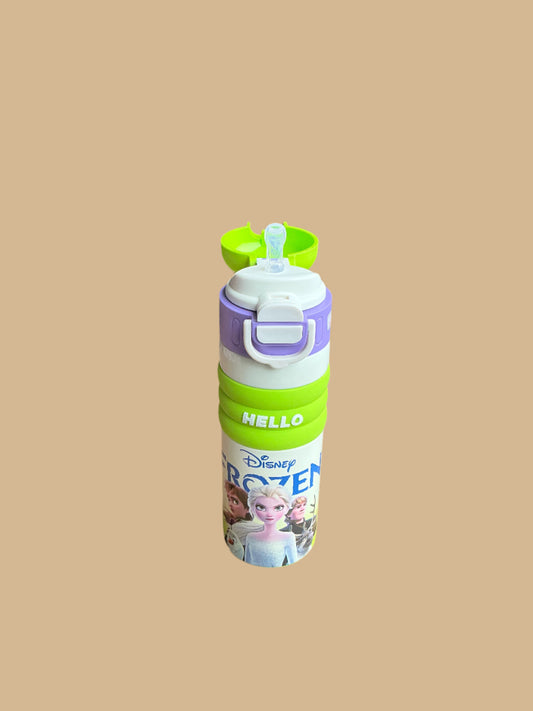 2 in 1 Stainless Steel Sipper & Flask with cartoon characters