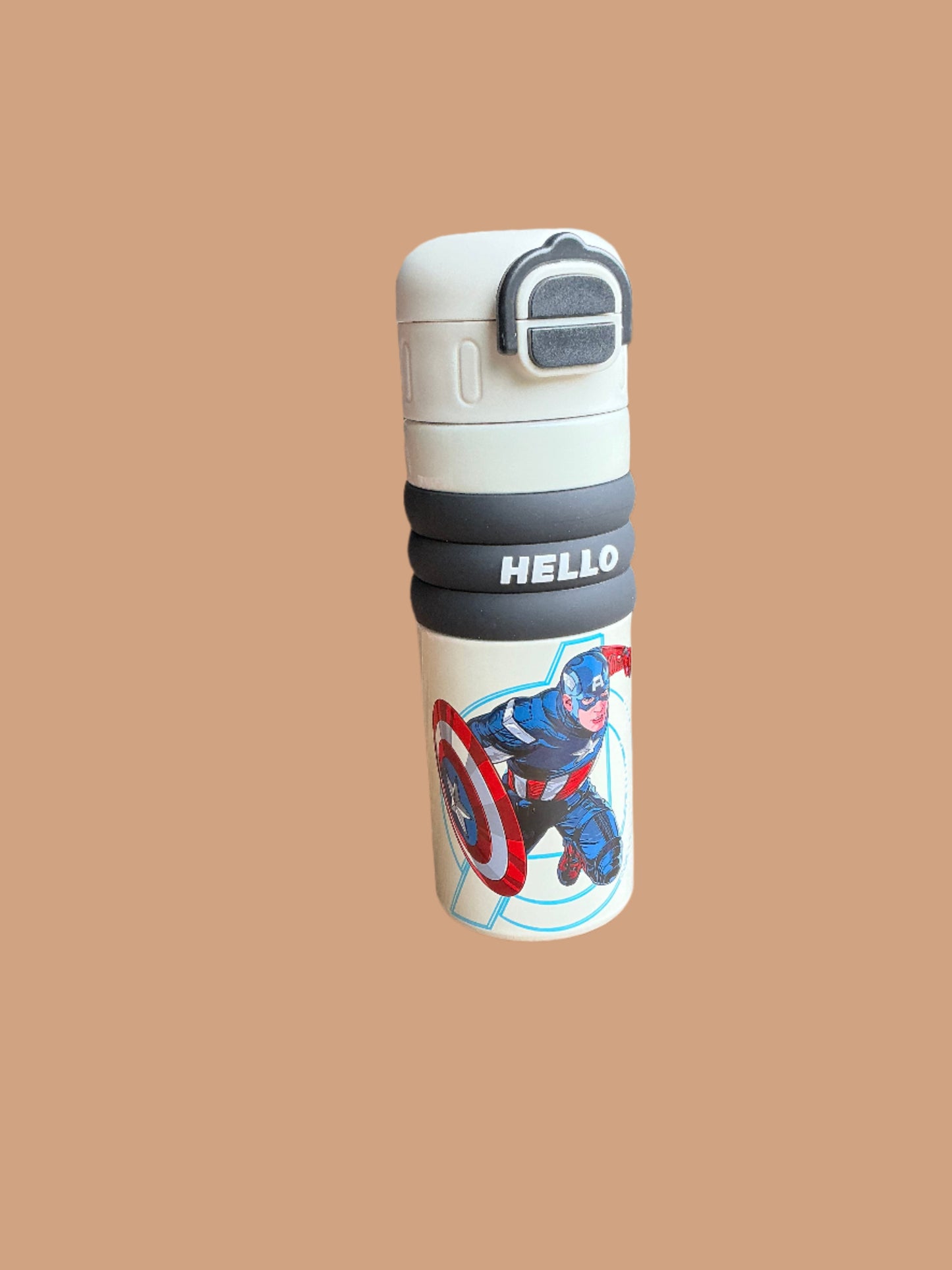 2 in 1 Stainless Steel Sipper & Flask with cartoon characters