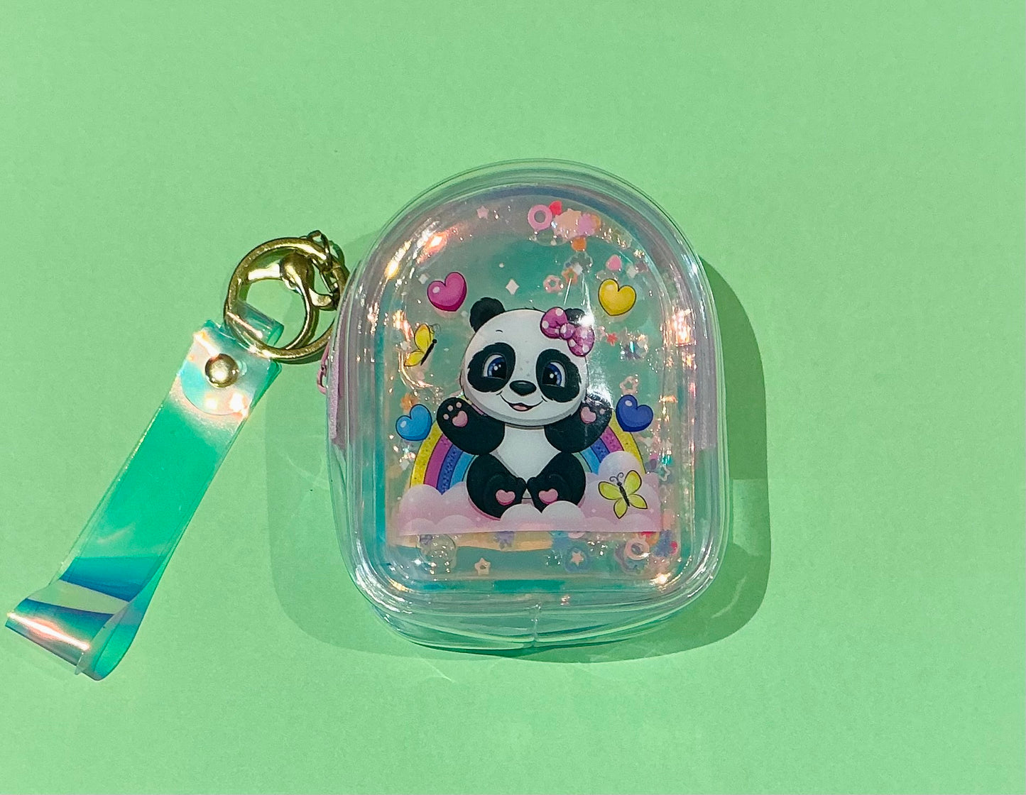 Holographic Coin Pouch with Strap- Cute, Compact & Sparkly