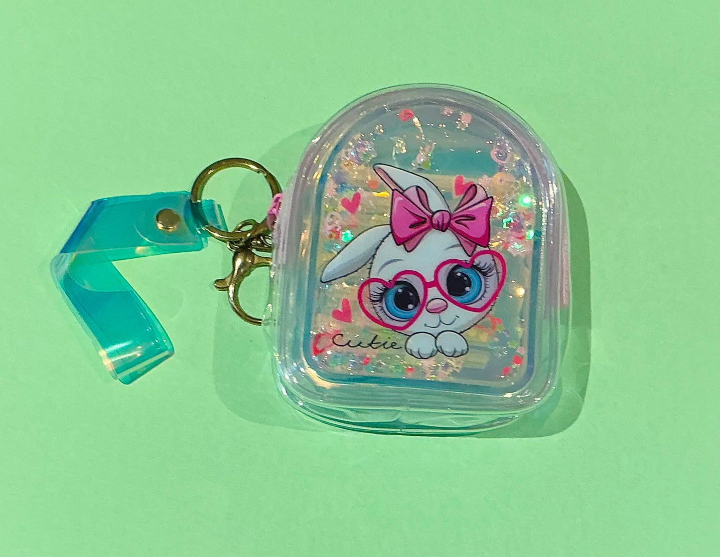 Holographic Coin Pouch with Strap- Cute, Compact & Sparkly