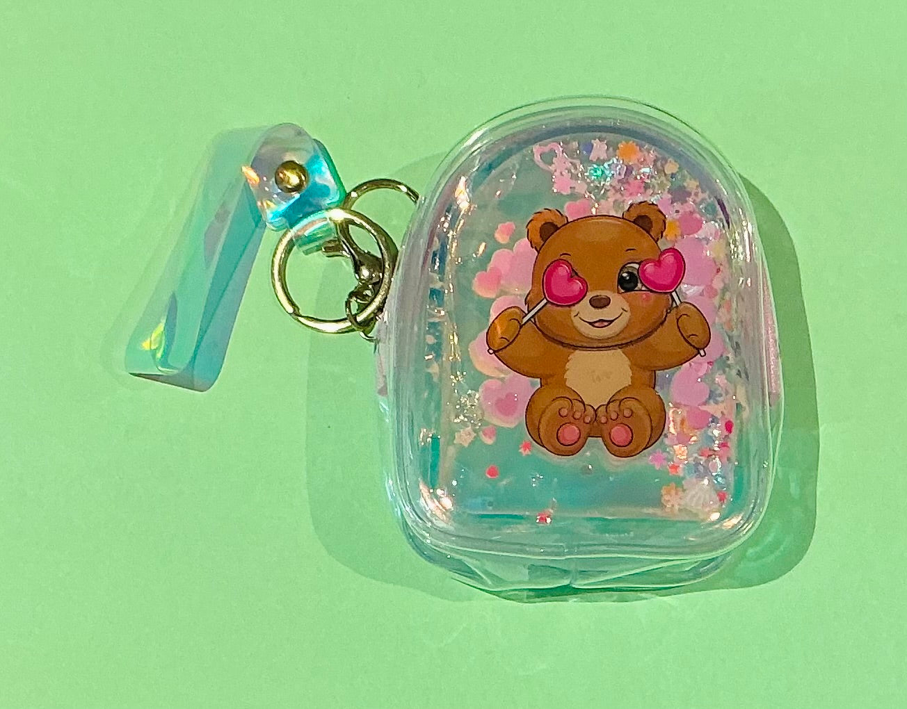 Holographic Coin Pouch with Strap- Cute, Compact & Sparkly