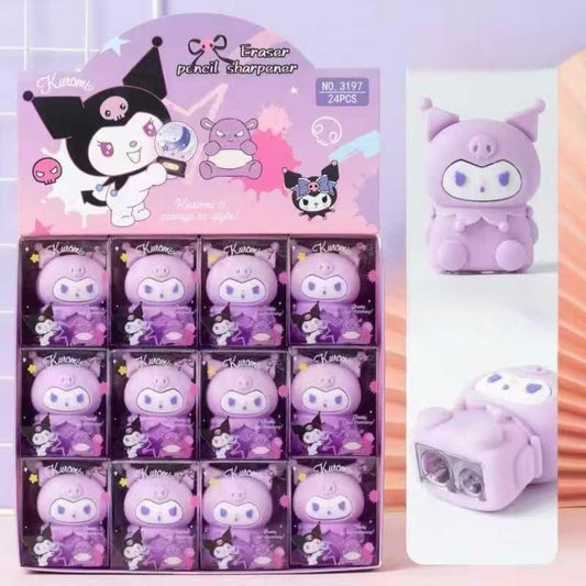 Kuromi Eraser + Sharpener- 2 in 1 Kawaii Magic