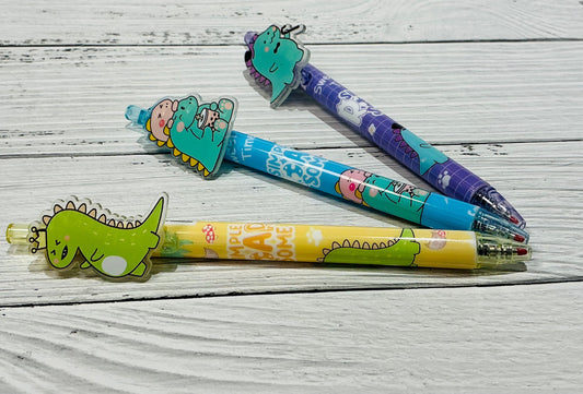 Dino Click Gel Pens (Pack of 2)