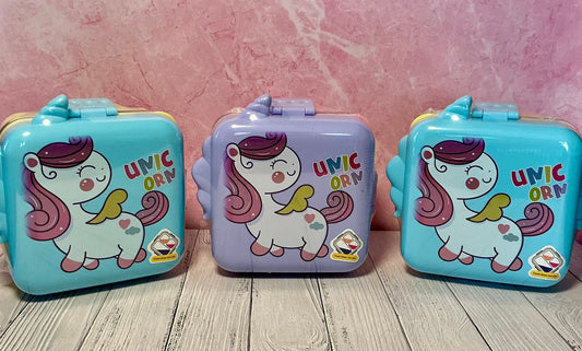 Unicorn 3 compartment stainless steel lunch box