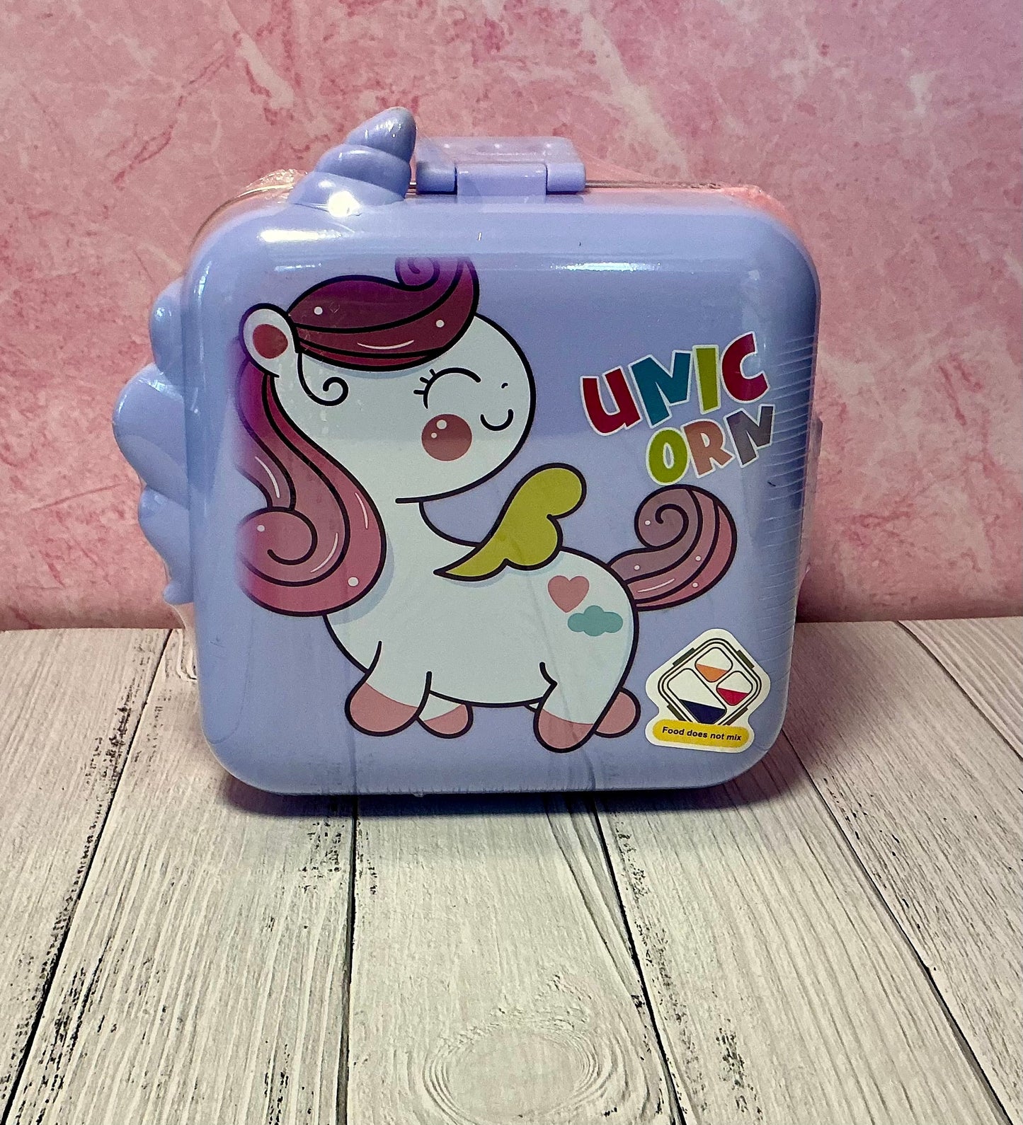 Unicorn 3 compartment stainless steel lunch box