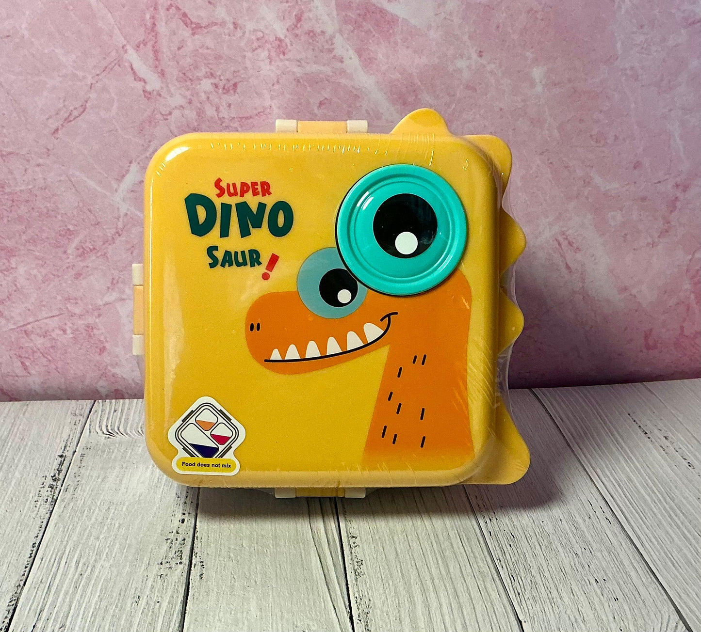 Dino 3 compartment stainless steel lunch box