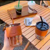 Glass Mug with lid & Straw