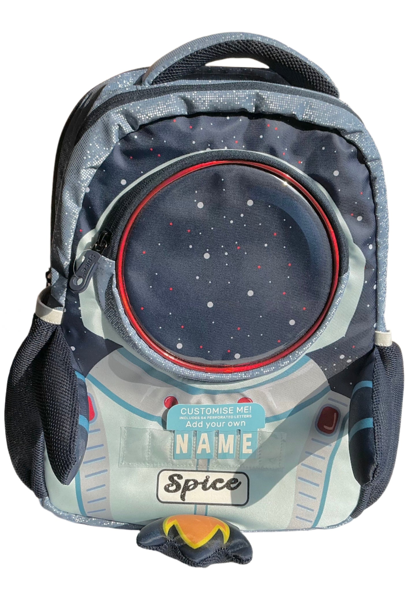 16-Inch Space Theme boys school bag with 3 compartment (Age group 3-5 years)