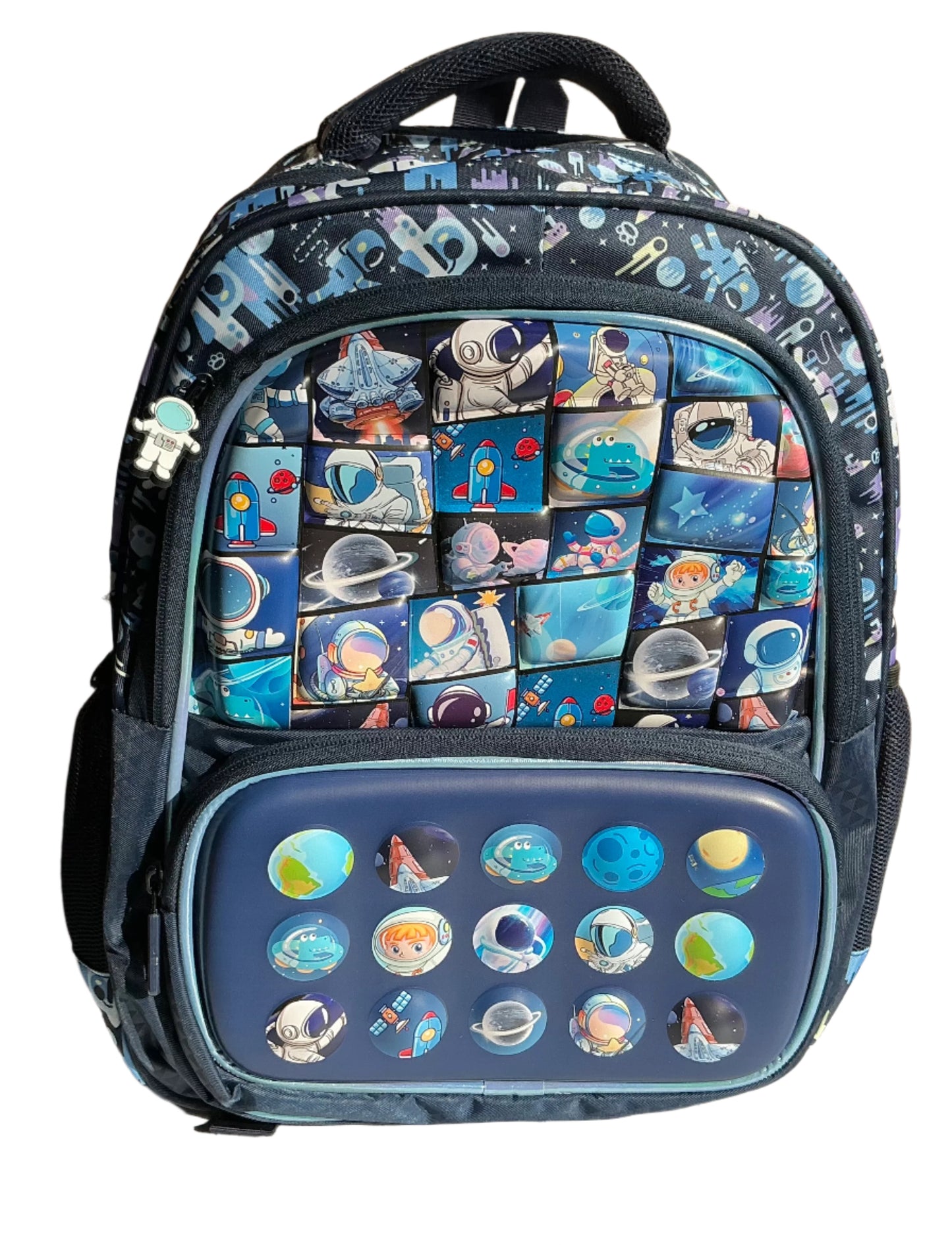 17-inch Space theme boys school bags with 4 compartment (Age group 5-8 years)