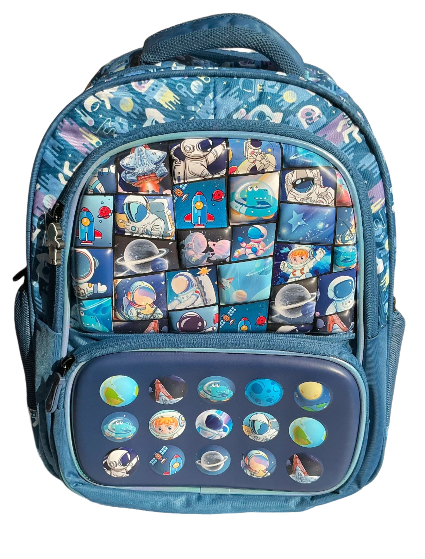 17-inch Space theme boys school bags with 4 compartment (Age group 5-8 years)