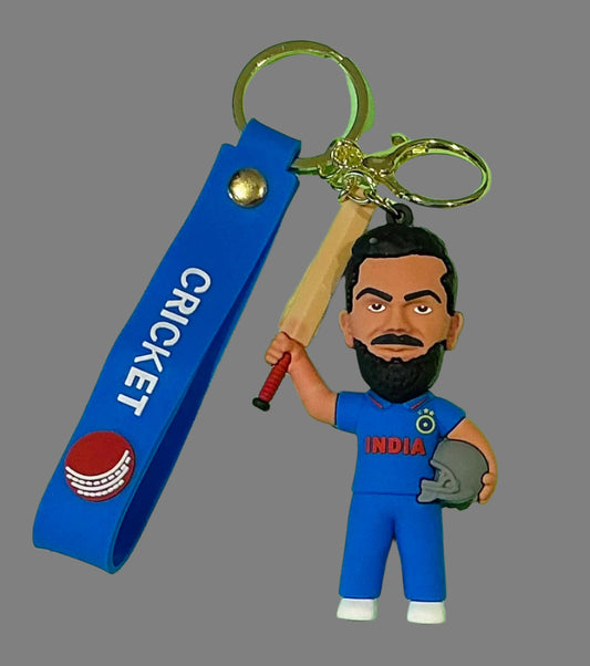 Virat Kohli Silicone Keychain with Strap- For the ultimate cricket fan!