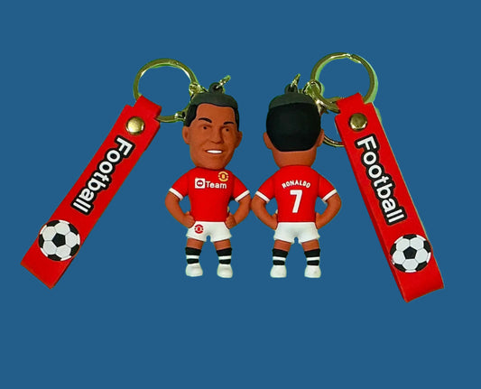 Ronaldo Silicon Keychain with strap- Score style points on the go!
